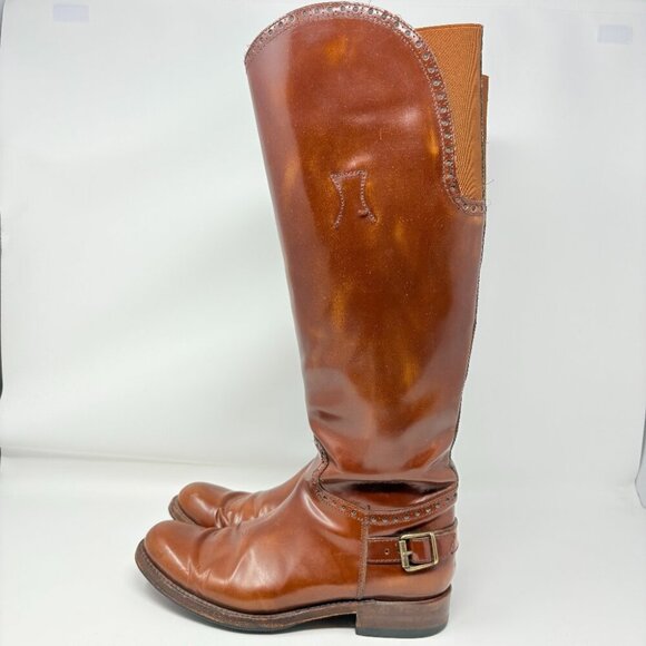 Sendra Leather Equestrian Riding Knee High Boots Brown Size 8 - Picture 1 of 6